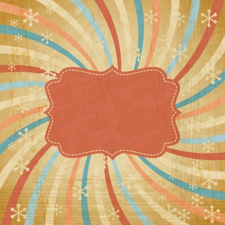 vintage Christmas background in retro style のイラスト素材