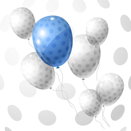 Stylish background with color flying balloons  のイラスト素材