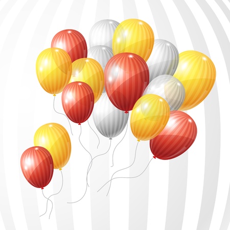 Stylish background with color flying balloons  のイラスト素材