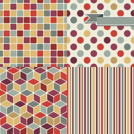 Seamless abstract retro pattern  Stylish geometric background のイラスト素材