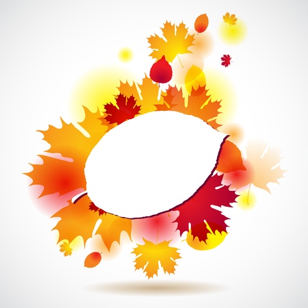 Autumn background with yellow leaves  illustration のイラスト素材