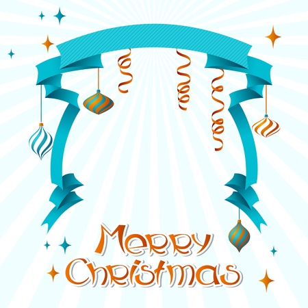  Merry Christmas background in retro style のイラスト素材