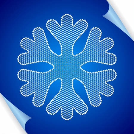 Christmas  background with snowflakes of lace のイラスト素材