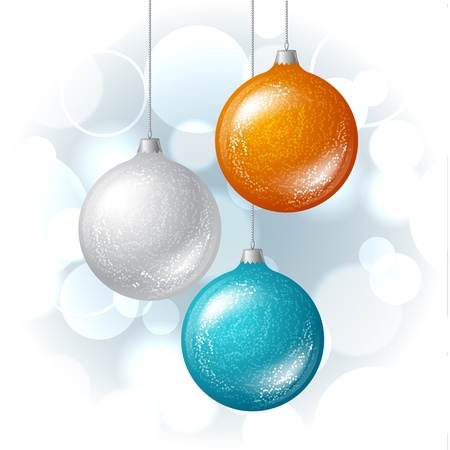 Christmas background with brilliant glossy balls のイラスト素材