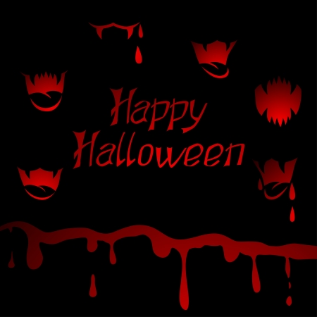 Halloween background with sharp teeth and blood のイラスト素材