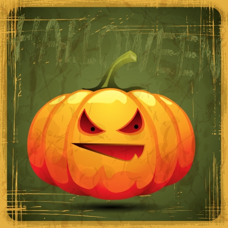 EPS10 vintage grunge old card  Halloween pumpkin のイラスト素材