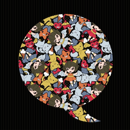 Background with doodle   illustration のイラスト素材