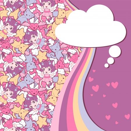 Background with doodle   illustration のイラスト素材