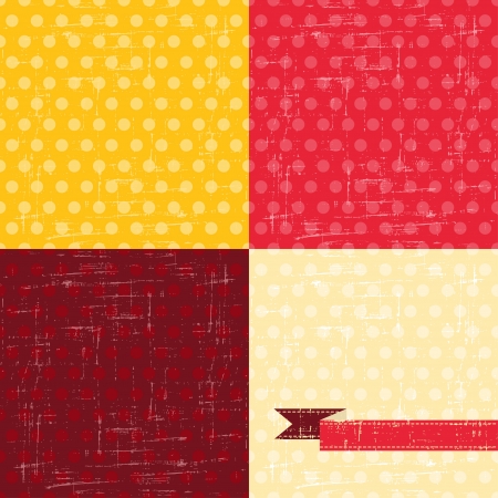 Seamless abstract retro pattern  Stylish grunge background のイラスト素材