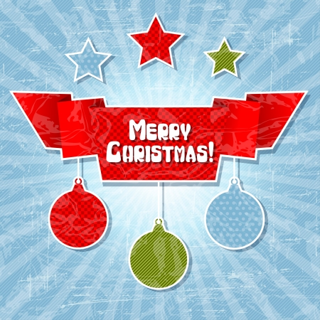 Christmas retro background in the style of application のイラスト素材