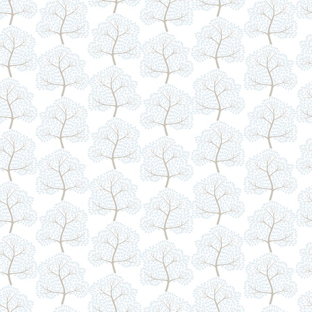 Winter trees seamless pattern  Abstract season background  のイラスト素材