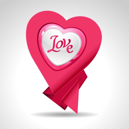 Valentine s Day background  Origami speech bubble のイラスト素材