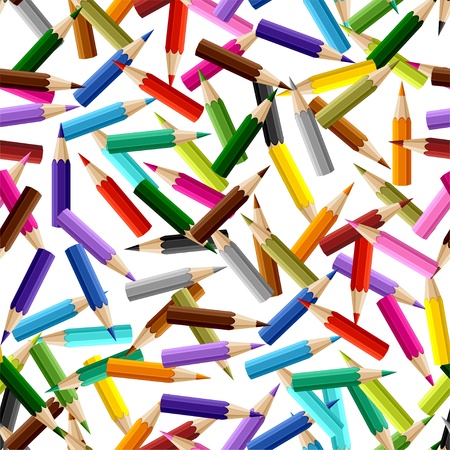 Background with colored pencils  seamless pattern のイラスト素材
