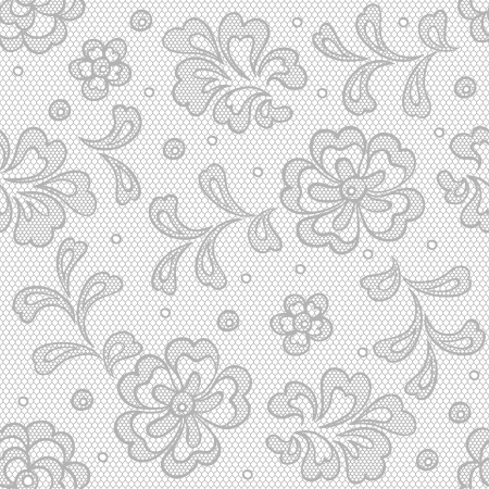 Seamless lace pattern, flower vintage vector background.のイラスト素材