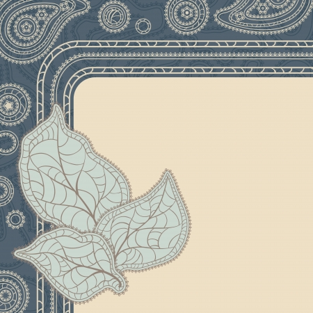 Design of vector decorative leaves   Vintage background のイラスト素材