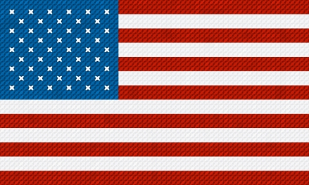 American flag background made with embroidery cross-stitch のイラスト素材