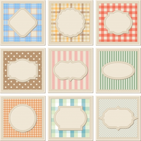 Vintage patterned card templates set のイラスト素材