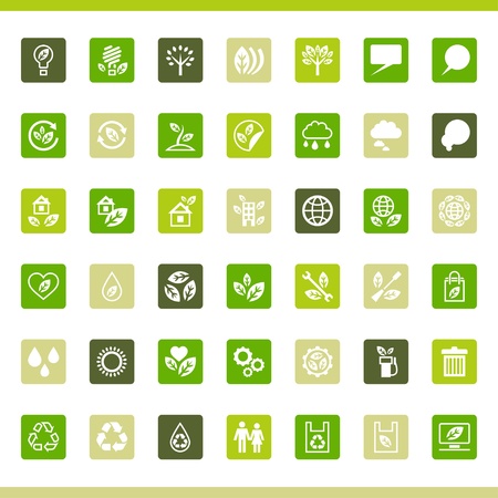 Collection eco web icons のイラスト素材