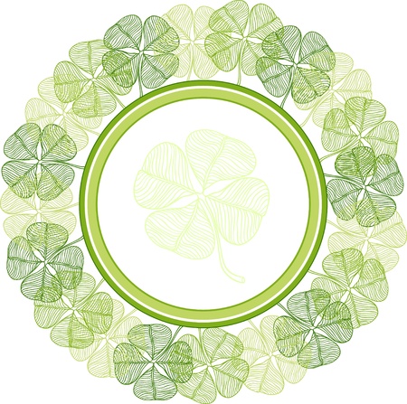 Background with abstract clover leaves のイラスト素材