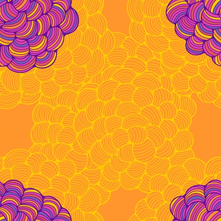 Seamless abstract wave hand-drawn pattern のイラスト素材