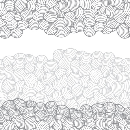 Seamless abstract wave hand-drawn pattern のイラスト素材