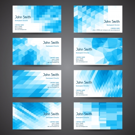 Business cards set with abstract geometric background のイラスト素材