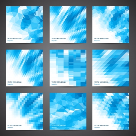 Mosaic abstract geometric backgrounds set のイラスト素材