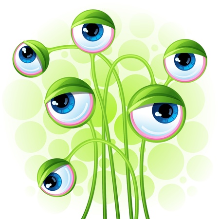 Abstract background with alien eyes のイラスト素材