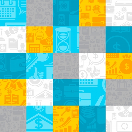 Abstract background of the business icons のイラスト素材
