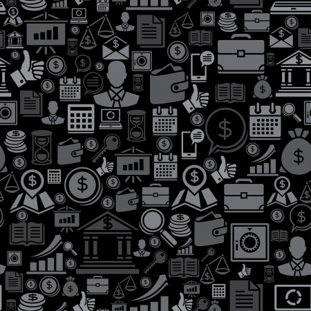 Seamless pattern of the business icons のイラスト素材