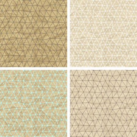 Seamless lace patterns on old paper texture のイラスト素材