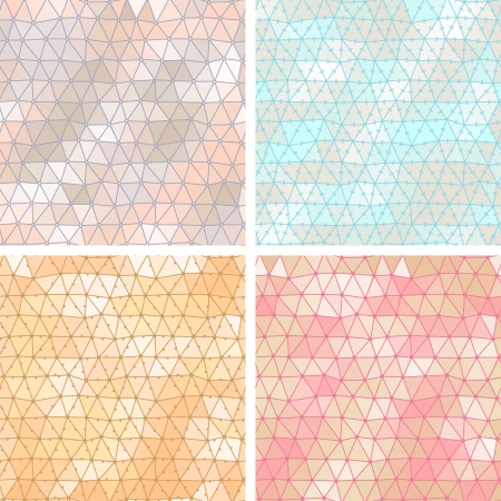 Old lace background, set of 4 seamless pattern のイラスト素材