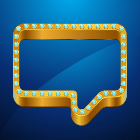 Abstract background with gold bubble and jewels のイラスト素材