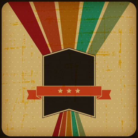 Retro poster with abstract grunge background のイラスト素材