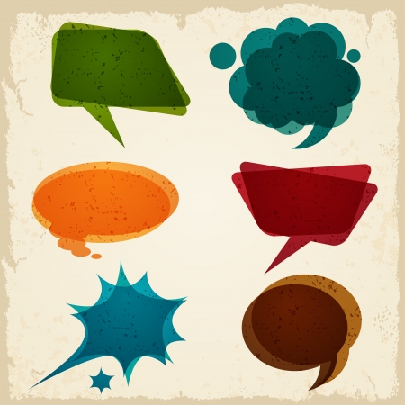 Speech bubble in retro style のイラスト素材