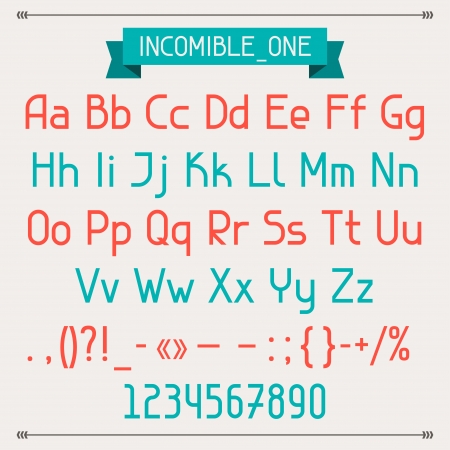 Incomible one classic style font.のイラスト素材
