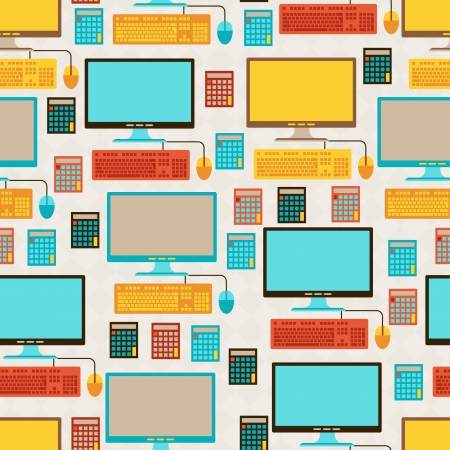 Seamless pattern with school icons.のイラスト素材