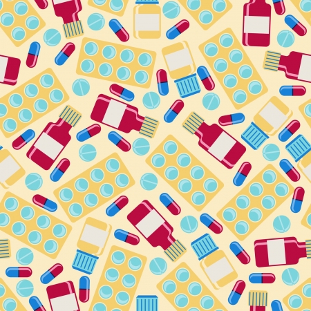 Medical and health care seamless pattern.のイラスト素材