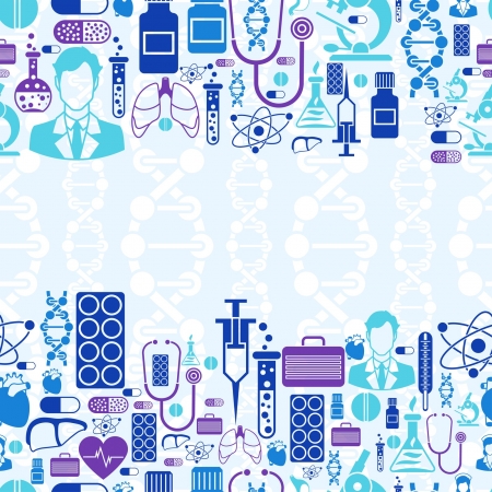 Medical and health care seamless pattern.のイラスト素材
