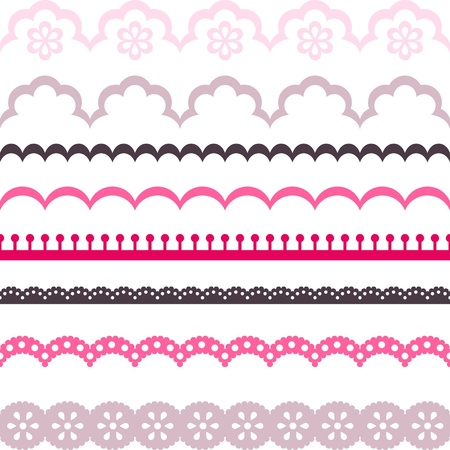 Old lace ribbons, abstract ornament  texture.のイラスト素材