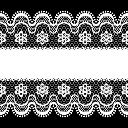 Old lace border, abstract ornament  Vector texture のイラスト素材