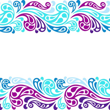 Water splash seamless waves abstract pattern.のイラスト素材