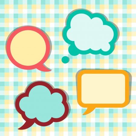 Set of sticker speech bubbles.のイラスト素材