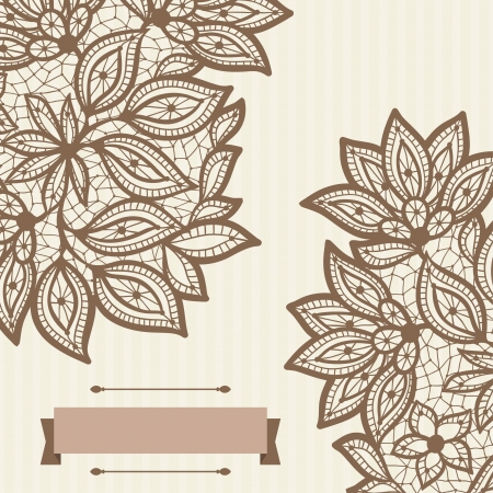 Vintage lace background, abstract ornament. Vector texture.のイラスト素材