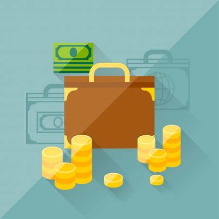 Illustration concept of insurance in flat design style.のイラスト素材