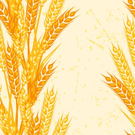 Seamless pattern with ears of wheat.のイラスト素材