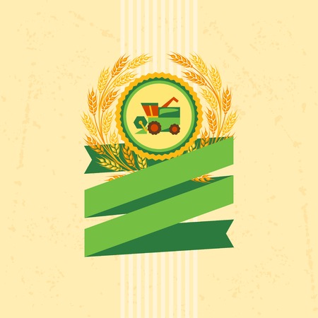 Background with label for the cereal product.のイラスト素材