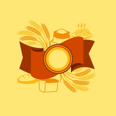 Background with label for the cereal product.のイラスト素材
