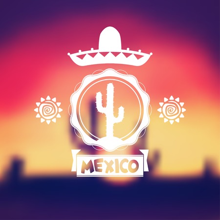 Ethnic mexican background design in native style.のイラスト素材