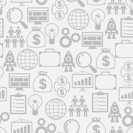Start-up seamless pattern in flat design style.のイラスト素材